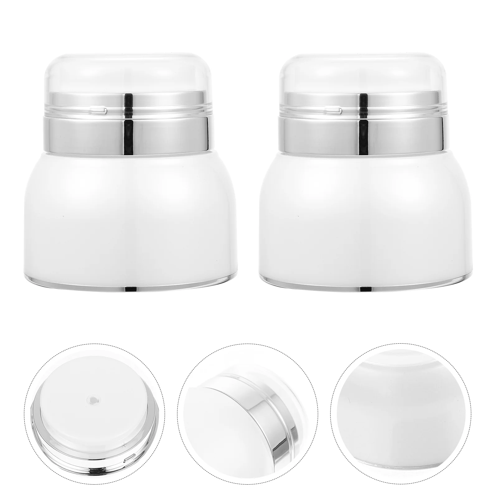Pump Airless Bottle Jar Lotion Cream Container Travel Jars Bottles Containers Vacuum Empty Makeup Refillable Dispenser Acrylic