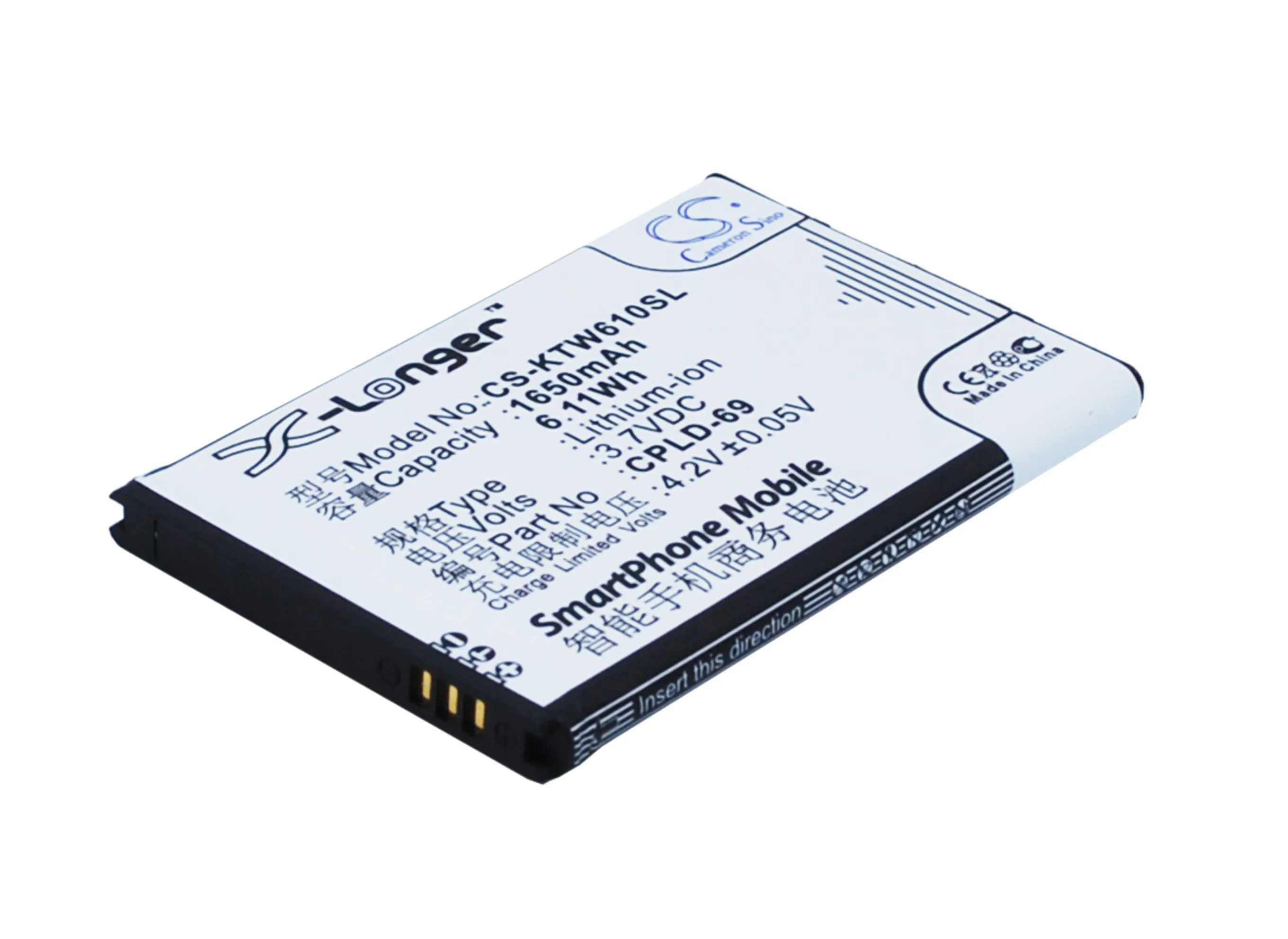 

CS 1650mAh / 6.11Wh battery for Coolpad 8809 CPLD-69