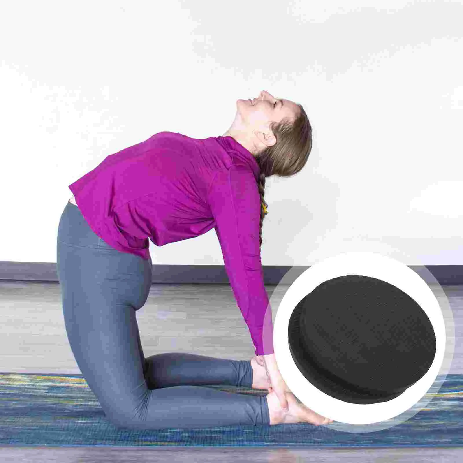 

2pcs Yoga Workout Knee Pad Cushion Thick Round Eco TPE Yoga Pad Comfort Yoga Pilates Workout Support Pad for Hands Wrists Knees