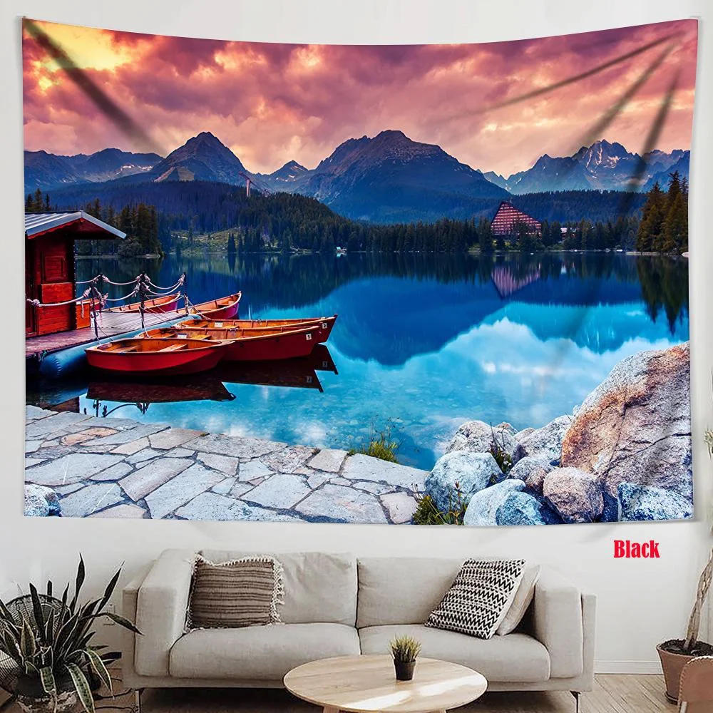 

Beach Pattern Printed Tapestry Decorates Living Room, Dormitory and Bedroom