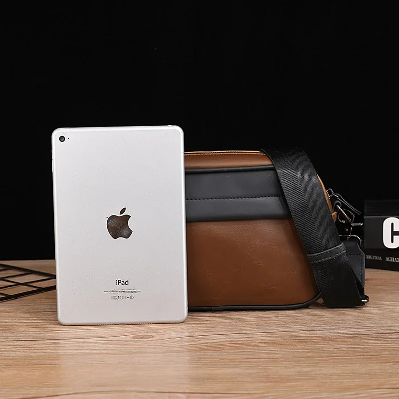 Новые мужские кожаные сумки через плечо Crazy Horse на одно простая повседневная