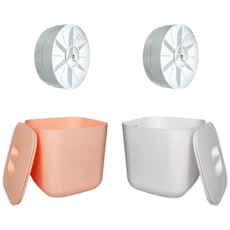

USB Rotating Turbine Dishwasher Barrel Dishwasher For Socks Underwear Wash Dishes For Travel Home White