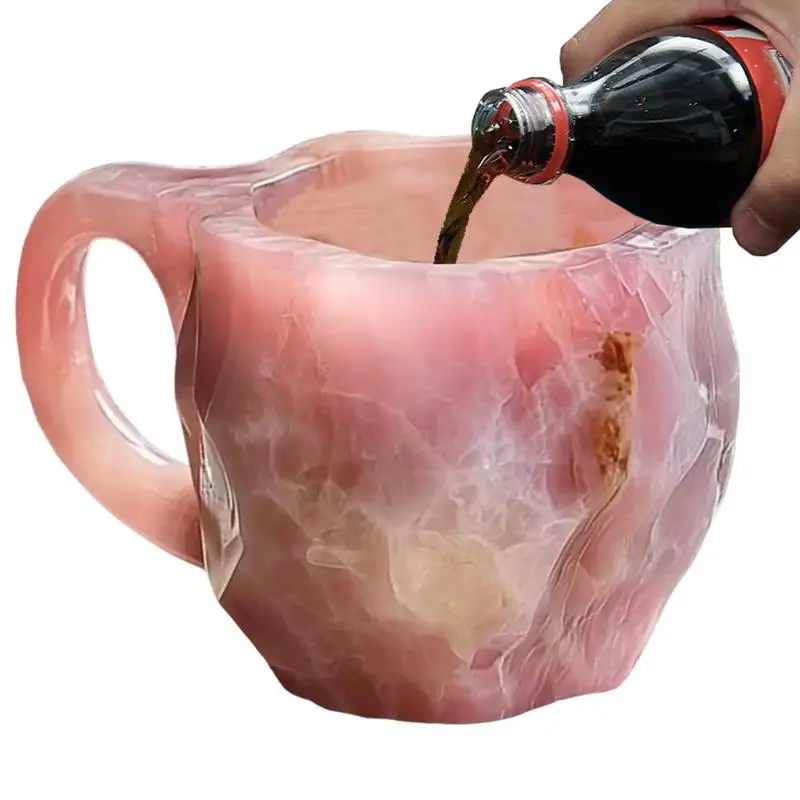 Минеральный кристалл внешняя металлическая подкладка кофейная чашка элегантная