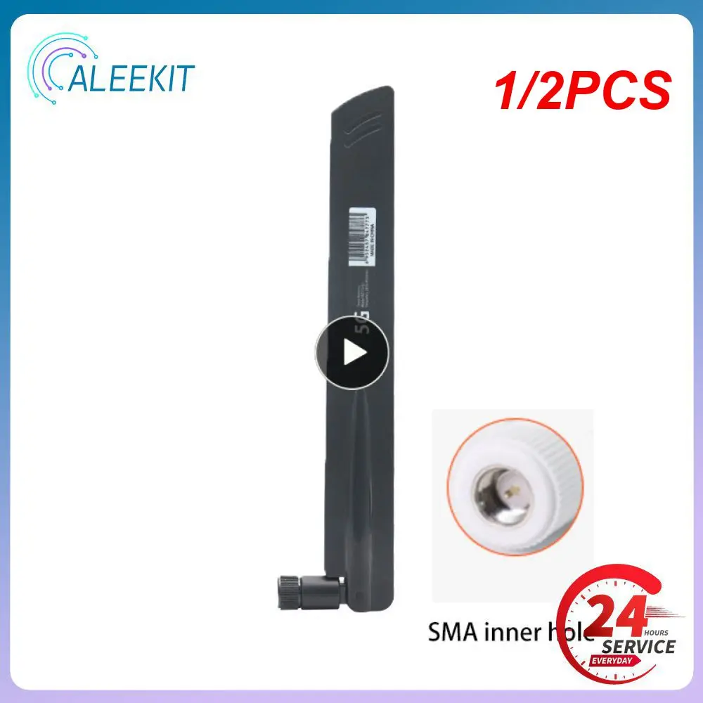 

1/2PCS Full-band 3G 4G 5G Antenna 600-6000MHz 18dBi Gain SMA Male For Wireless Network Card Wifi Router High Signal Sensitivity
