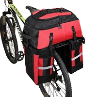 pellor 70l bicycle carrier bag with rain cover rear rack trunk luggage pannier back seat double side bag outdoor cycling storage