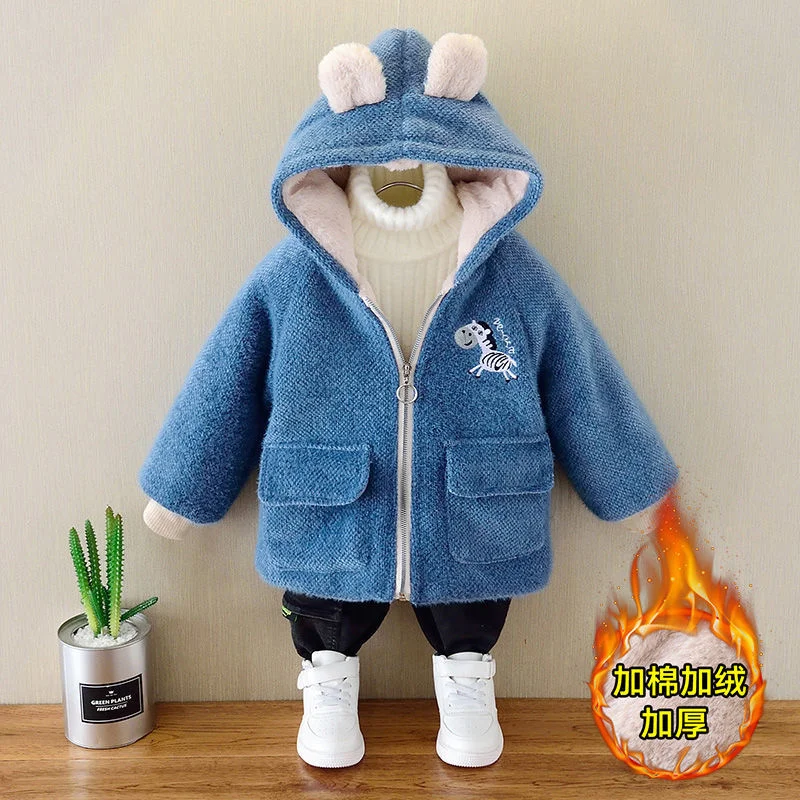 Пальто для мальчиков куртка хлопковая верхняя одежда ветровка 2023 утепленная