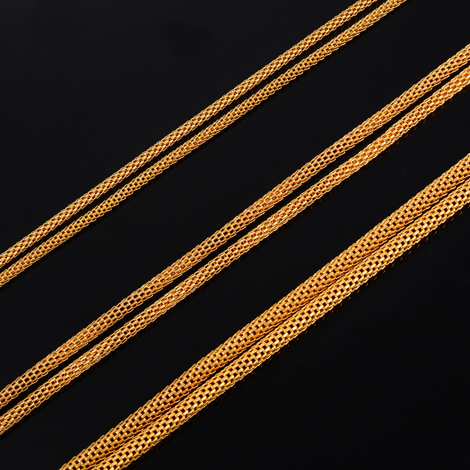 Цепочка из нержавеющей стали для мужчин и женщин ожерелье с круглой перфорацией