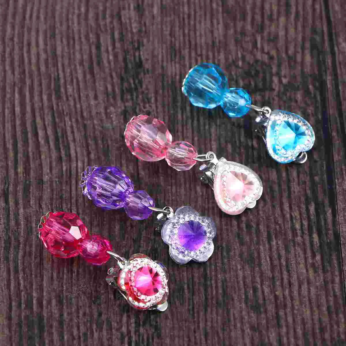 

Earrings Clip Ongirls Dangle Earring Drop Kids Acrylic Trays Pendant Gift Set