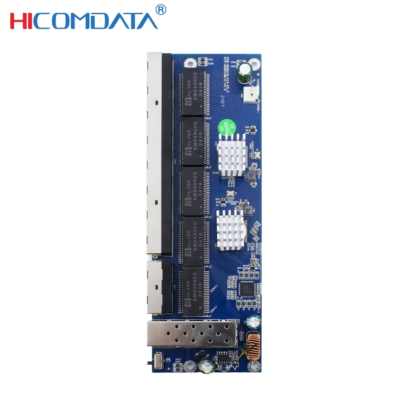 Коммутатор HICOMDATA Poe гигабитный 11 портов 1 Sfp 2 Rj45 8 POE 48 В стандарт IEEE802.3af сетевые
