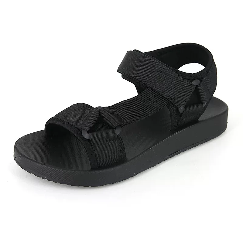 

Summer Toddler Sandals Baby Girl Shoes Solid Color Leather Breathable Boys Sneakers Kids Infant Sport Boys Black Sandals