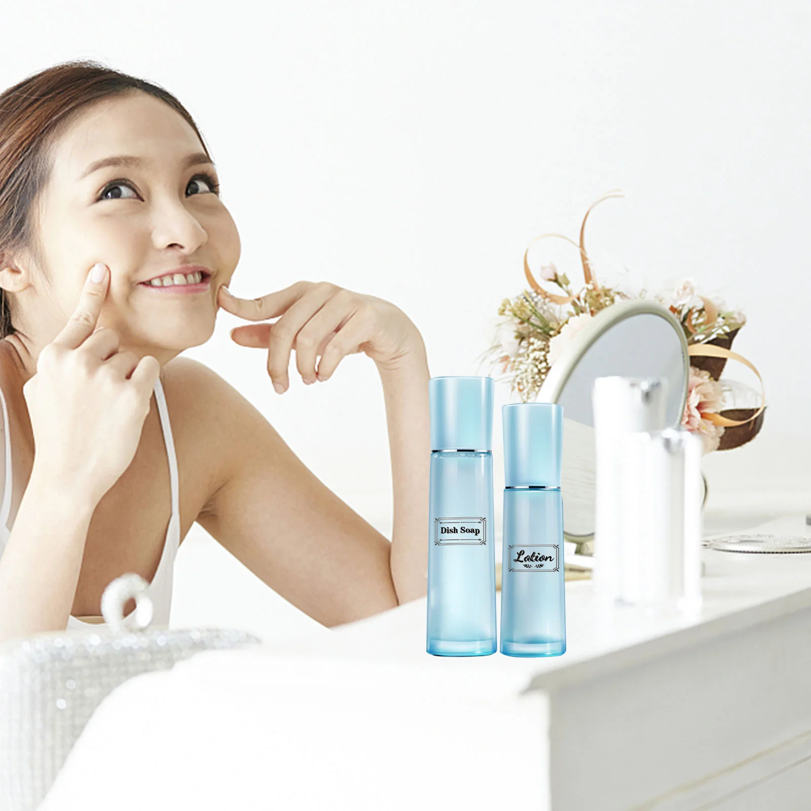 6 шт. наклейки для шампуня мыло стеклянной бутылки водонепроницаемые этикетки