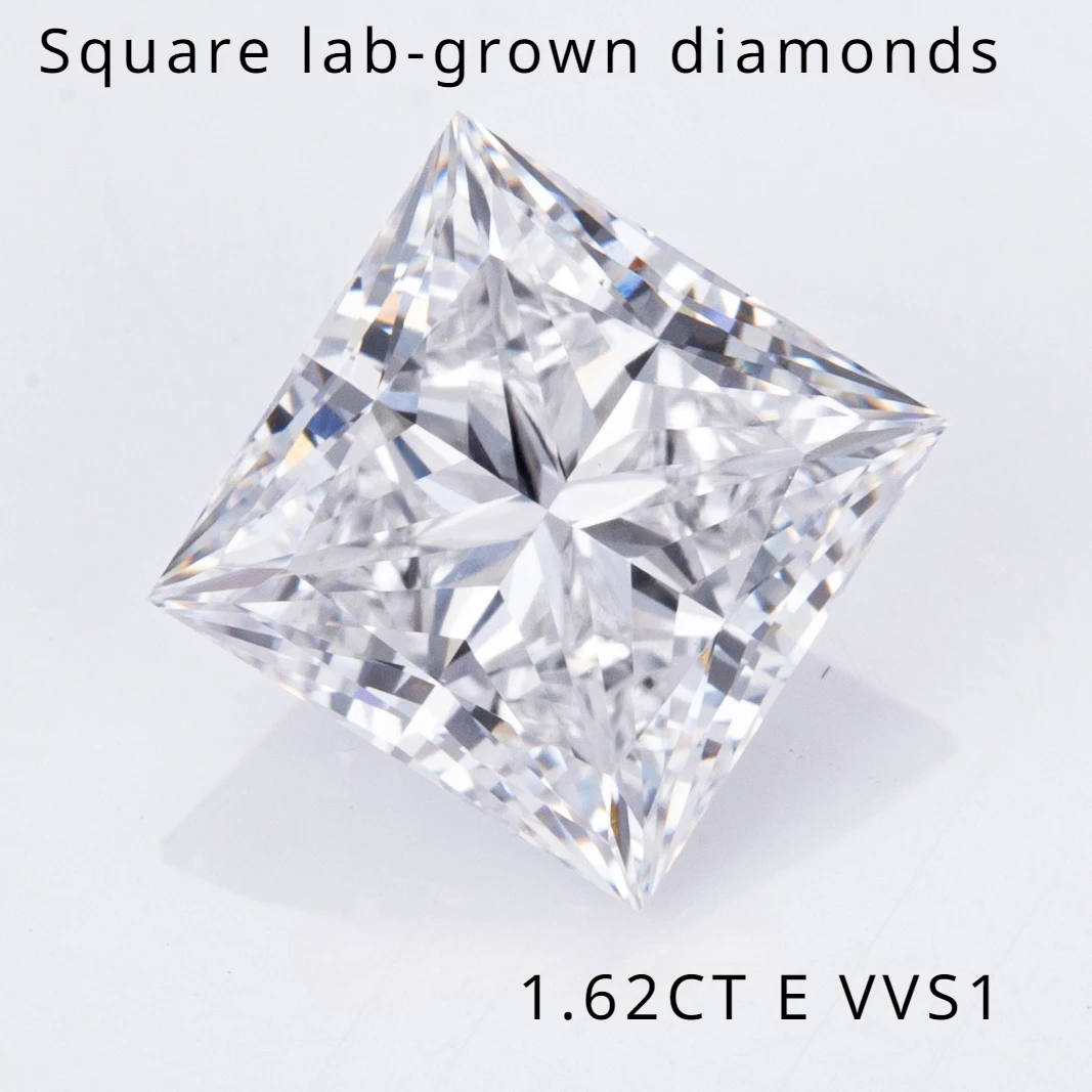 Ювелирные изделия YanYao CVD вырез принцессы 1 62 карат E VVS1 квадратный лабораторный