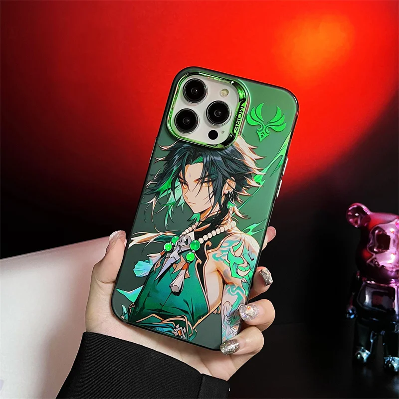 Горячий чехол в стиле аниме Genshin Impact Furina Charlotte Neuvillett Navia для iPhone 16 15 14 13 12 11 Pro Max