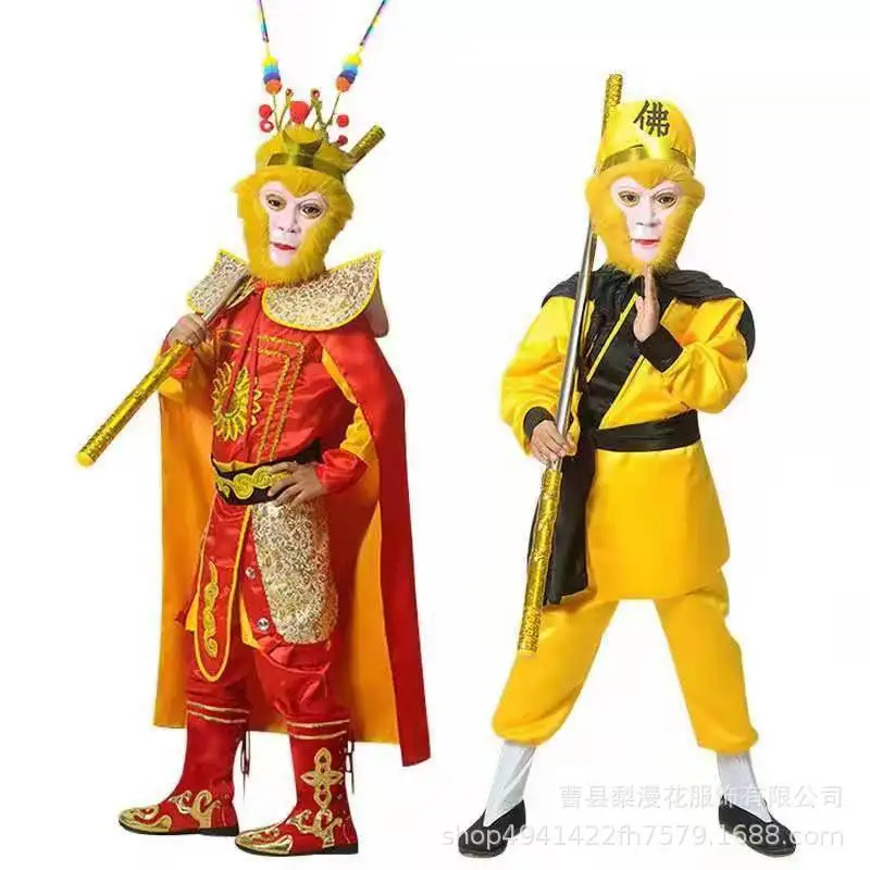 Косплей-костюмы Wukong из путешествия на запад и сан одежда для мальчиков Обезьяна