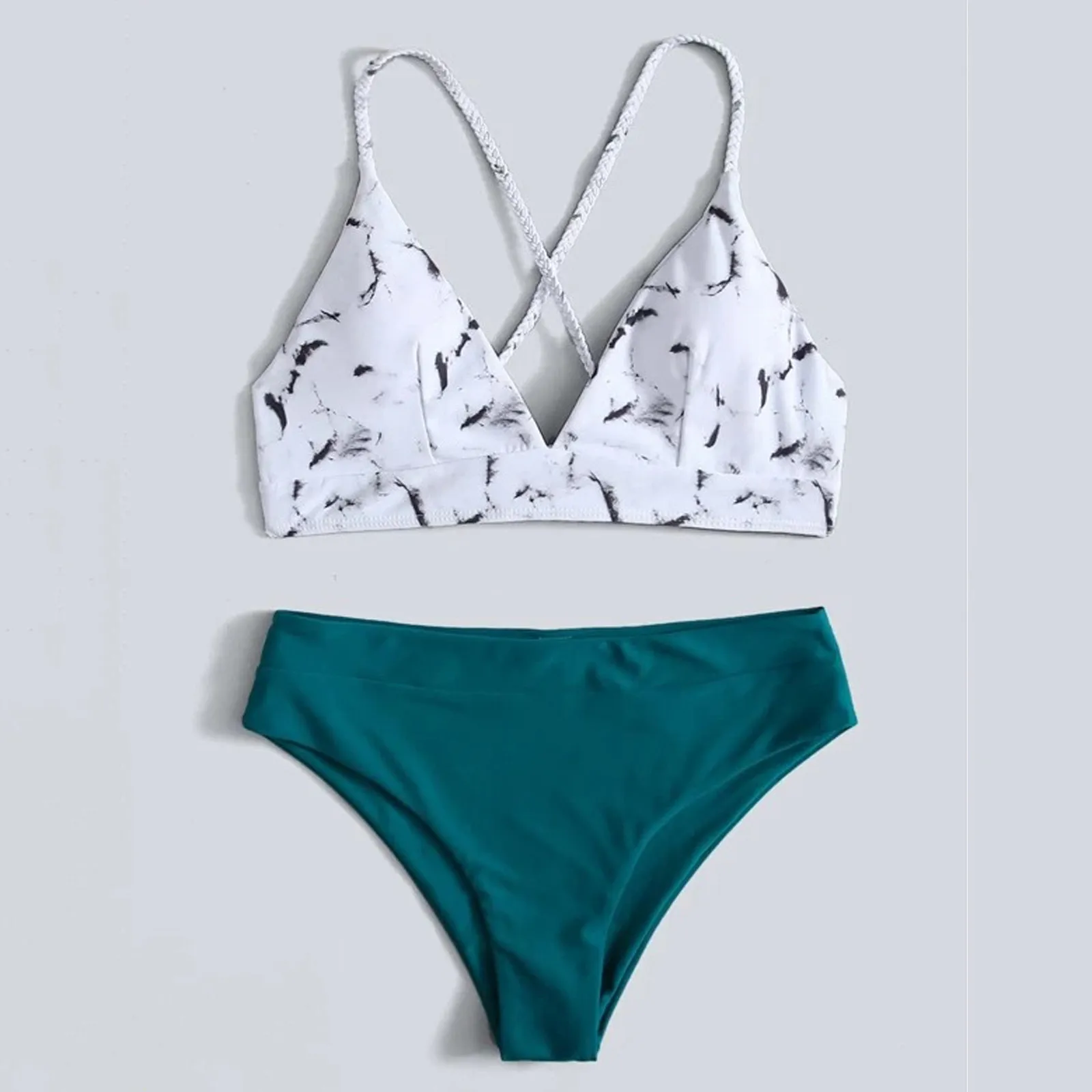 

Купальный костюм женский с цветочным принтом, комплект с чашками пуш-ап и шортами, с мягкими чашечками, комплект для плавания, бикини, одежда...