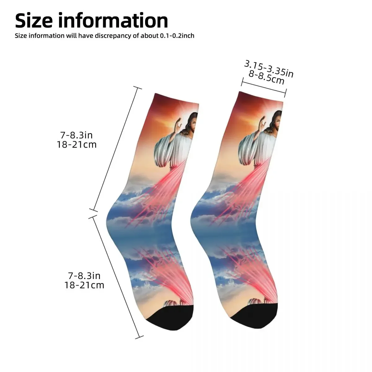 Носки с изображением Иисуса католической Библии для мужчин и женщин