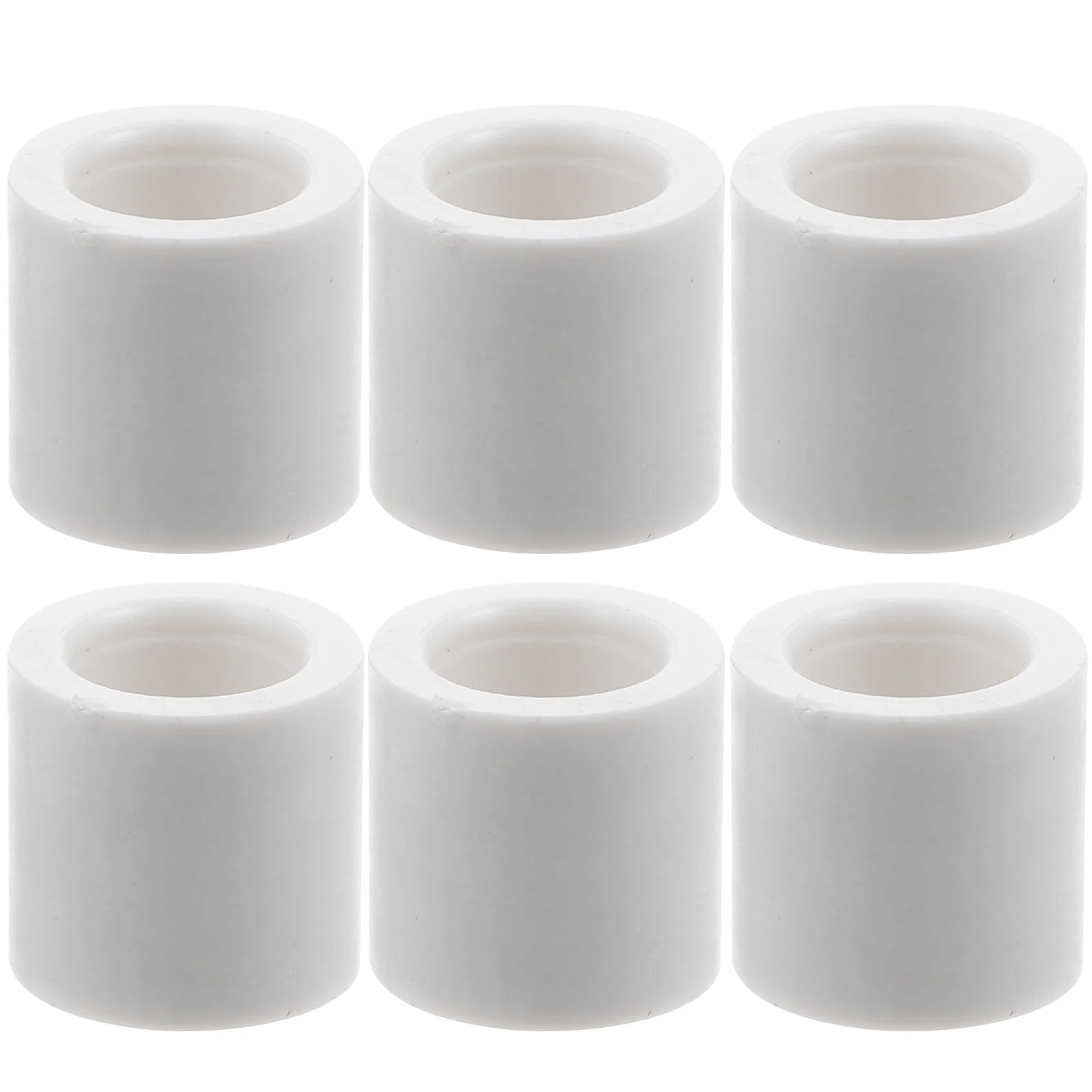 

6 Pcs An Fittings Pool Cue Hoops Plastic Ferrules Stick Replaceable Replacement Billiard Billiards Parts White Cues