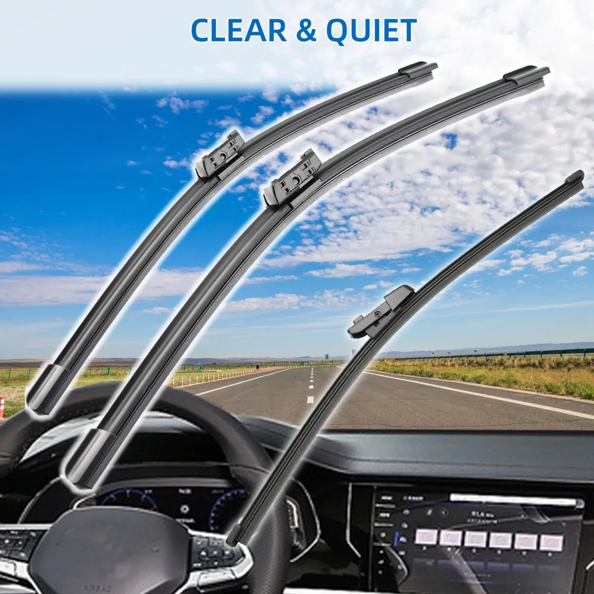 3PCS For Seat Leon / ST Wagon Estate 2012-2020 26"+16"+14" Front Rear Wiper Blades Windshield Windscreen Window Cutter images - 6