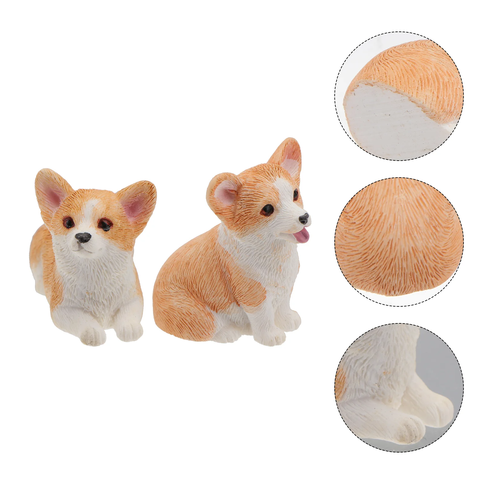 

Dog Corgi Car Resin Adornment Mini Dash Figurines Miniature Model Decor Ornament Desktop Decoraion Decoration Pey Doggy Toys
