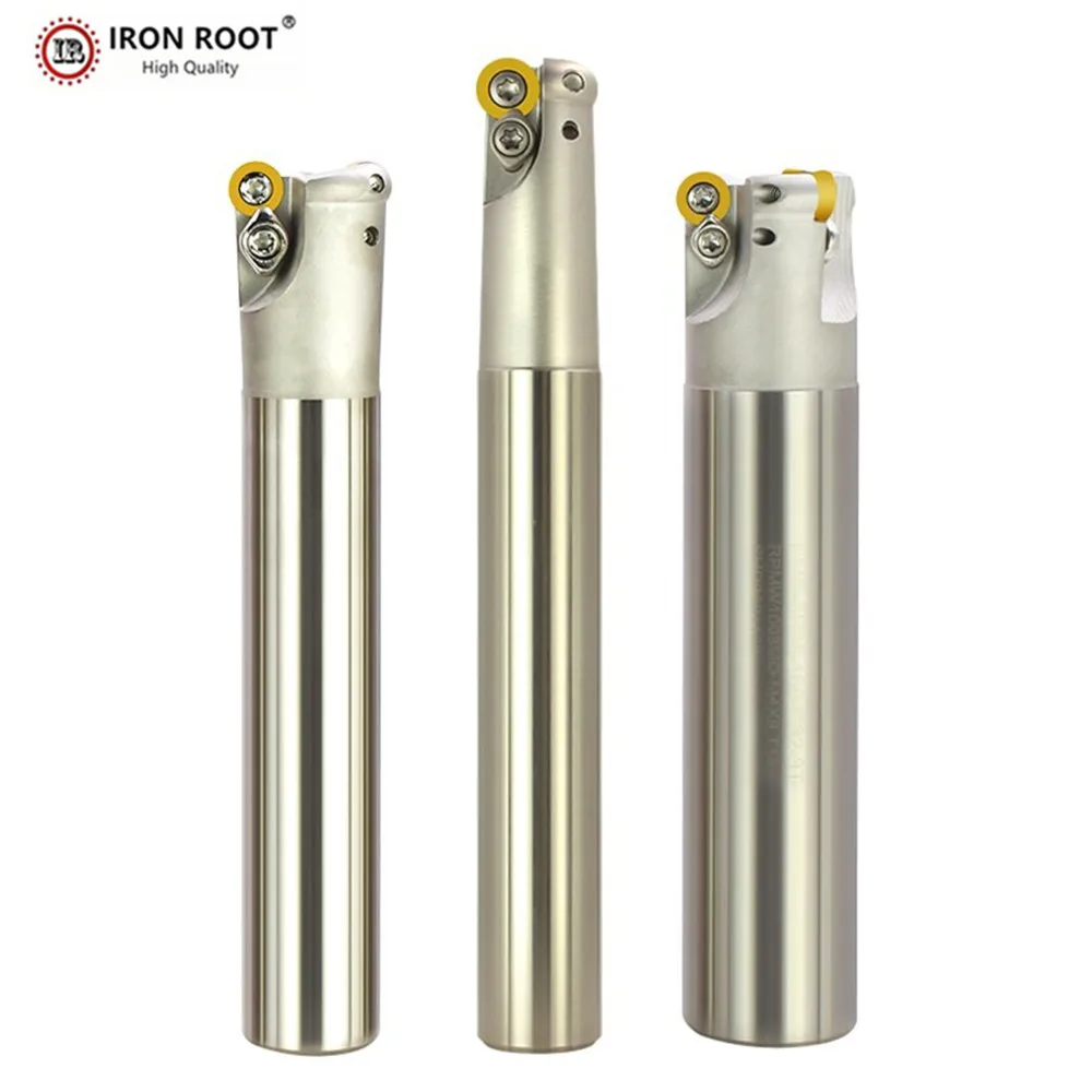 

IRONROOT EMR4R Round Nose Milling Cutter Holder 21,17,20,2T CNC Milling Machine Tool Holder for RPMT08T2,RDMW08T2 Carbide Insert