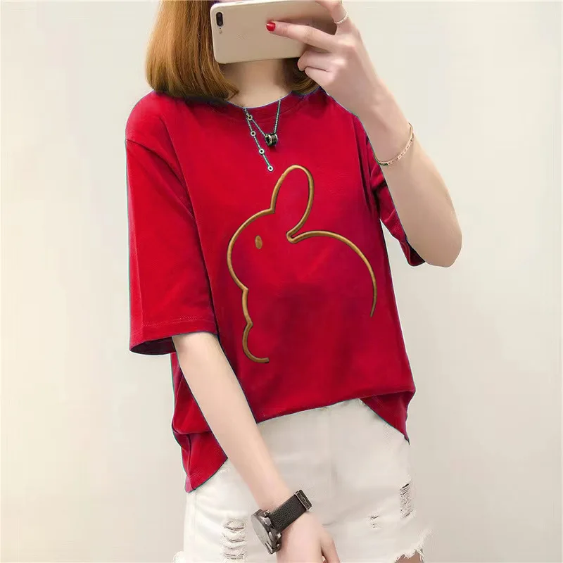 

New T-Shirt For Women’s Casual Lady Tide Female Dress Free Shipping