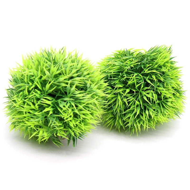 4 упаковки аквариумных пластиковых растений травяной шар искусственные шарики