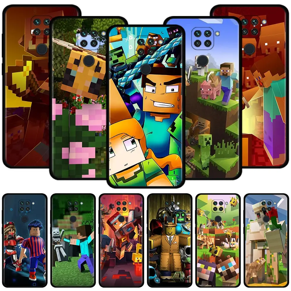 

Case For Xiaomi Redmi Note 11 10Pro Max Capa note 9S 9 8 Pro 9T 8T 7 Funda for redmi 10 k40 9 9C 9A 8 Caso Hot Game Ro Bloxes