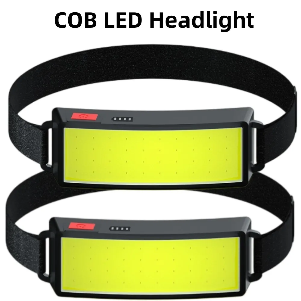 

New Trend COB Headlamp Outdoor Household Portable LED Headlights with Built-in 1200mah Battery USB Rechargeable Head Lamp