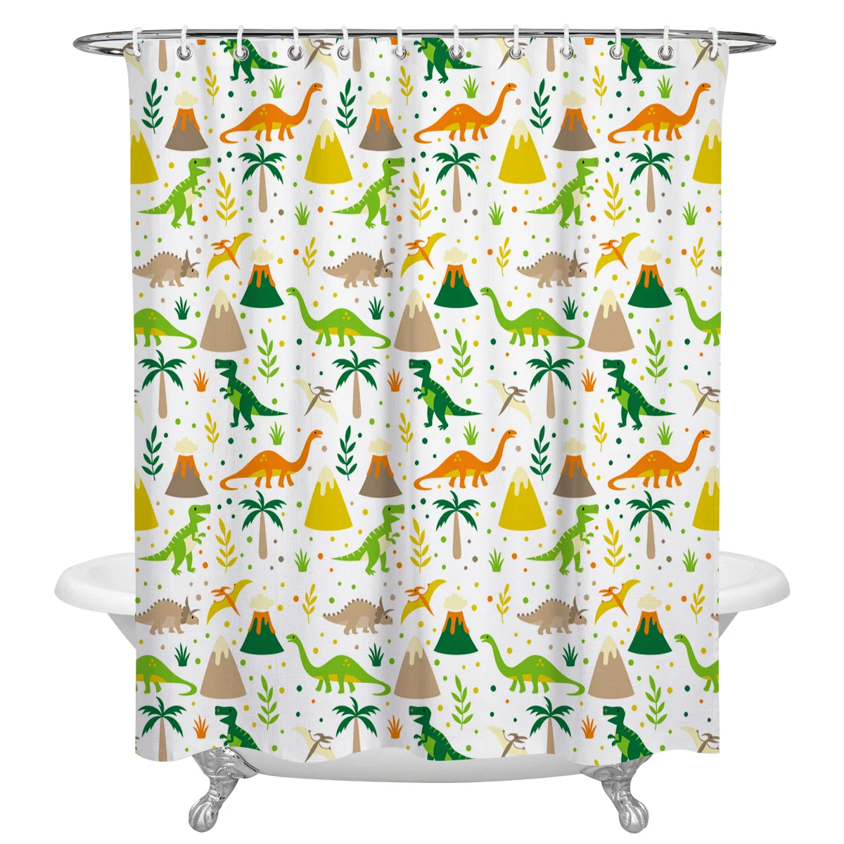 

Cartoon Adroable Dinosaur Shower Curtains Waterproof Fabric Polyester Shower Curtain Bath Curtain for Bathroom Decor