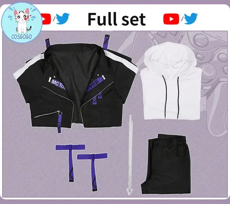 Kenmochi Toya NIJISANJI Vtuber Косплей Костюм Аниме Платья Рождество Хэллоуин Наряды Женщины