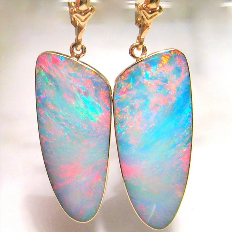 серьги женские 2021 тренд кольца винтаж Женские с опалом ювелирные изделия