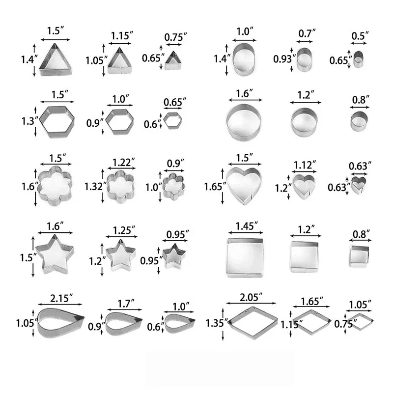 30 шт. форма для печенья из нержавеющей стали пресс сахарного штамп тиснения резак