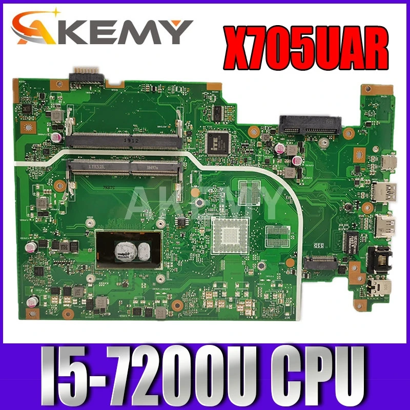 

For ASUS Vivobook 17 X705UQ X705UAP X705UAR X705UA X705U X705NA Laptop motherboard Mainboard I5-7200U CPU 2.5GHZ