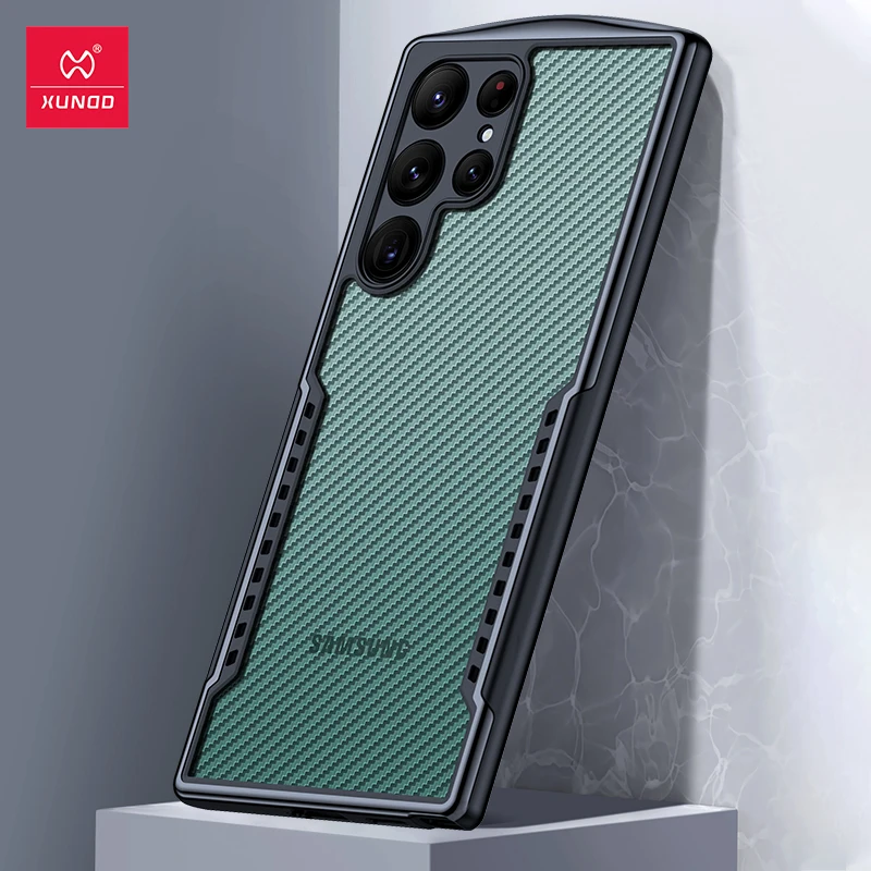 

For Samsung S23 Ultra Case Xundd Gamer Phone Case Shockproof Carbon Fiber Heat Dissipation Anti-Fingerprint For Samsung S22 Plus