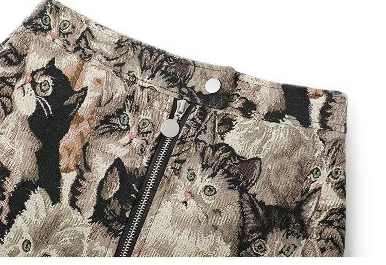 Женская мини-юбка-карандаш с вышивкой высокой талией |