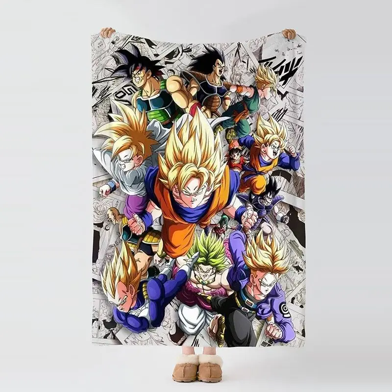 Новое одеяло Dragon Ball Son Goku Kakarotte с высококачественным цифровым мультяшным принтом, мягкое и теплое одеяло для дома и спальни, подарок на день рождения (art.: 3920dc19f1609) - 3920dc19f1609