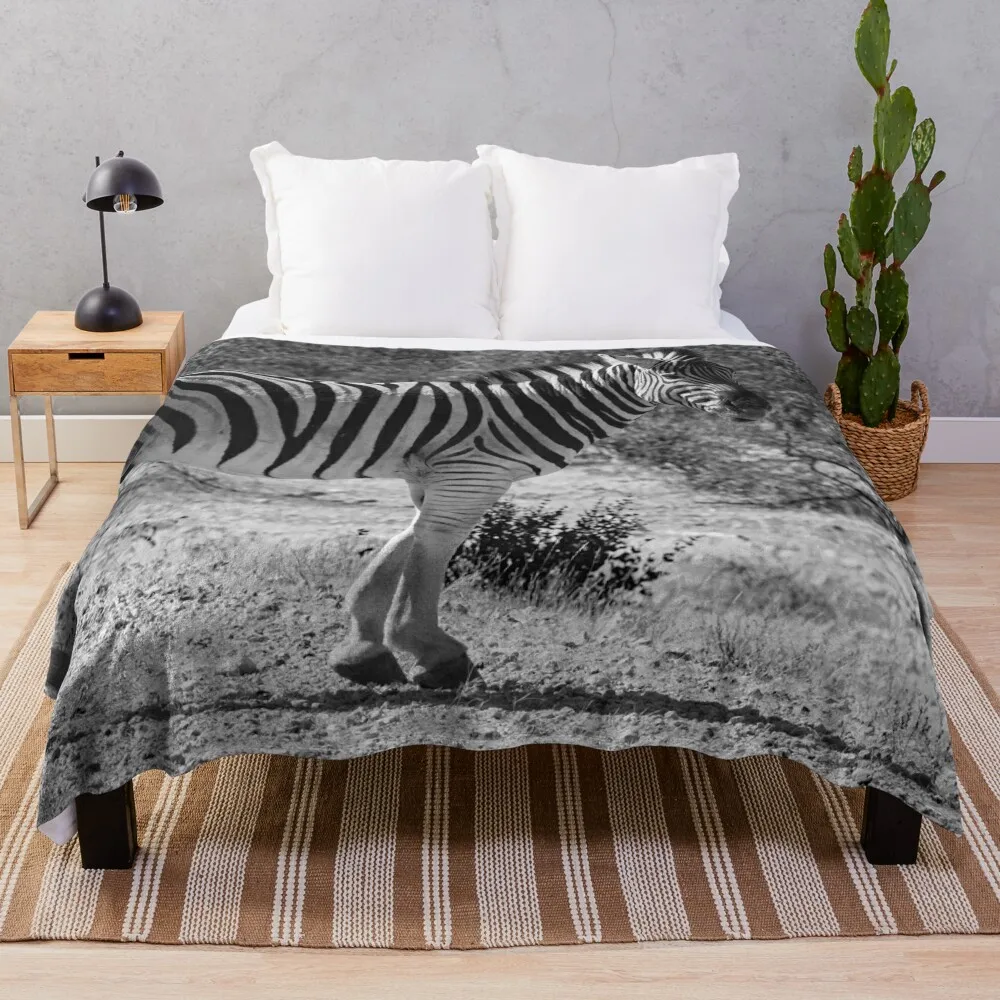 Менется зебра в парке Этоша Намибия пледы одеяла и утяжеленные для малышей