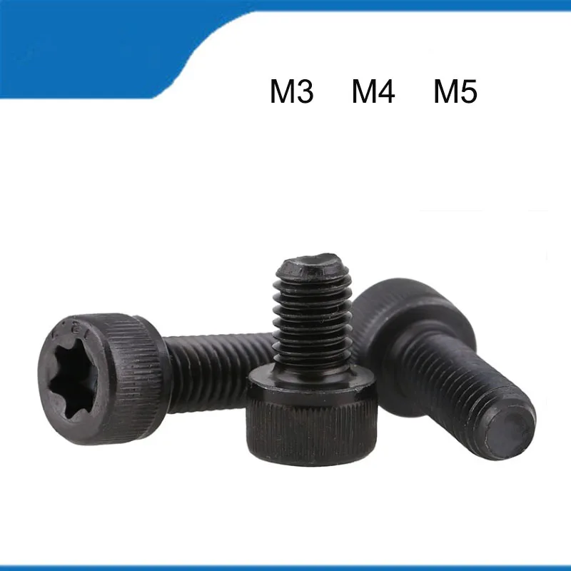 

M3 M4 M5 30PCS High Quality 12.9 High-Strength Grade Plum Blossom Hole Screw Head Hexagon Socket Head Cap Bolt