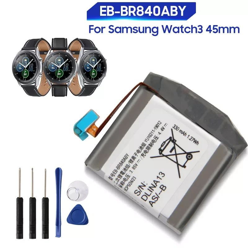 

Original Replacement Battery For Watch 3 SM-R840 SM-R845F 45mm Watch3 Version EB-BR840ABY Genuine Battery 340mAh