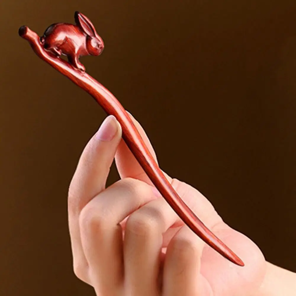 Женская деревянная шпилька Hanfu для волос