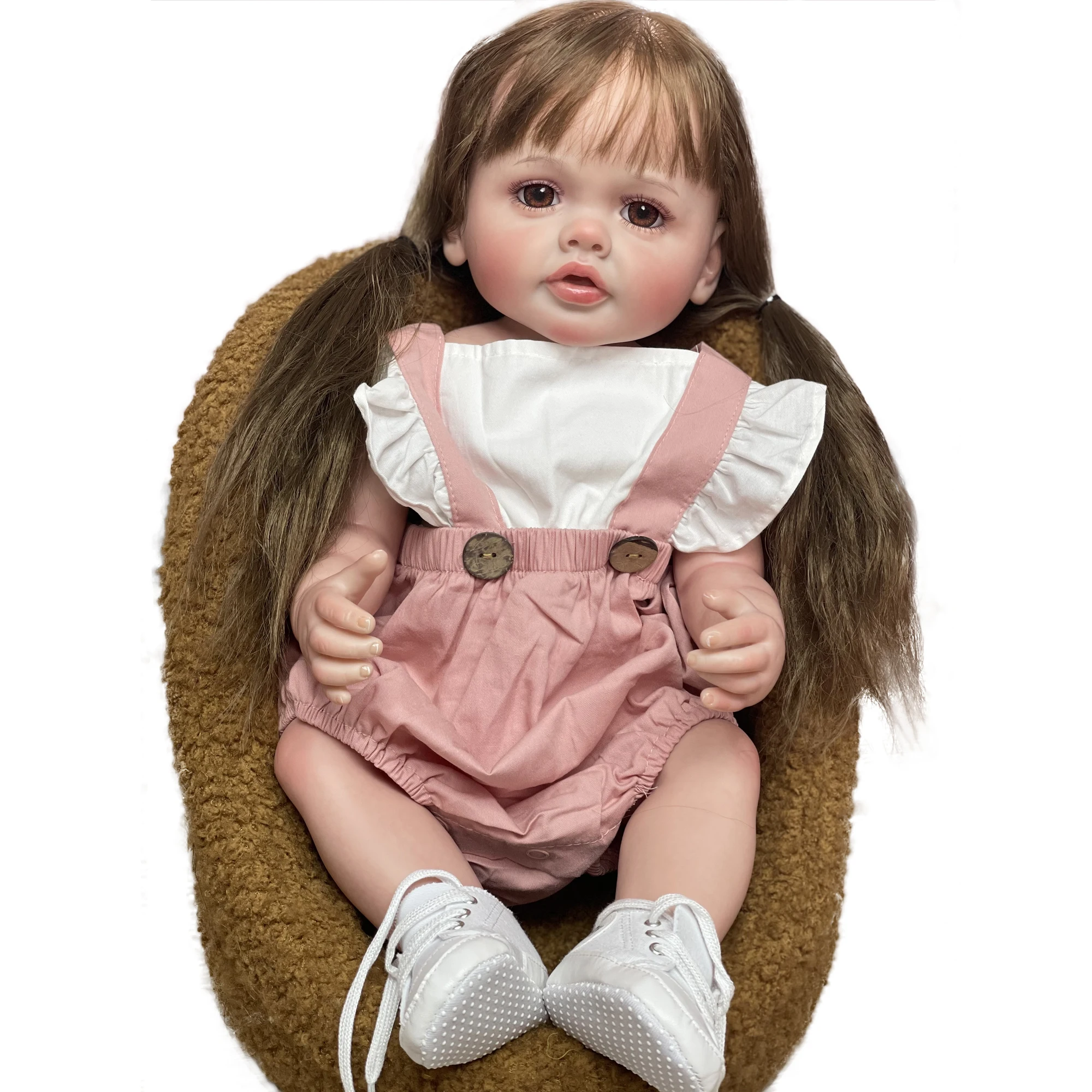 55CM Bebe Betty Reborn Dolls Cute Girl Painted Lifelike Baby Reborn Doll Full body silicone vinyl Doll Toys Muñecas Bebê Reborn