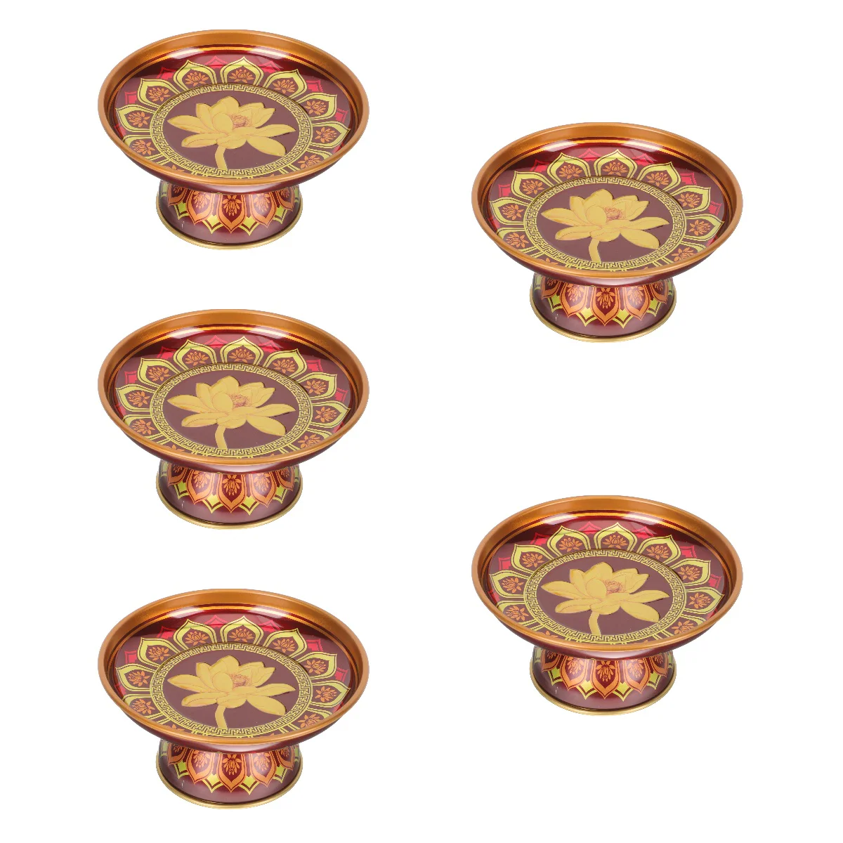 

5x Temple Serving Tray Offering Tinplate Offering Plate Offering Plate Offering Plate