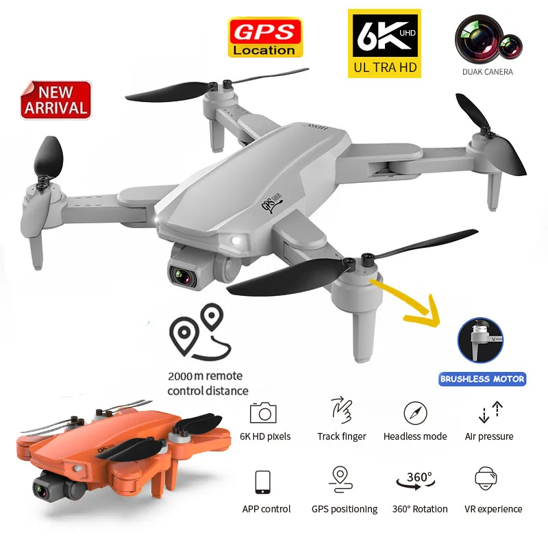 Лучший Дрон GPS S608 6K с двойной HD-камерой профессиональная Аэрофотосъемка