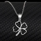 Женская подвеска в виде четырехлистного клевера из серебра s925 пробы, Европейская и американская мода, ювелирные изделия