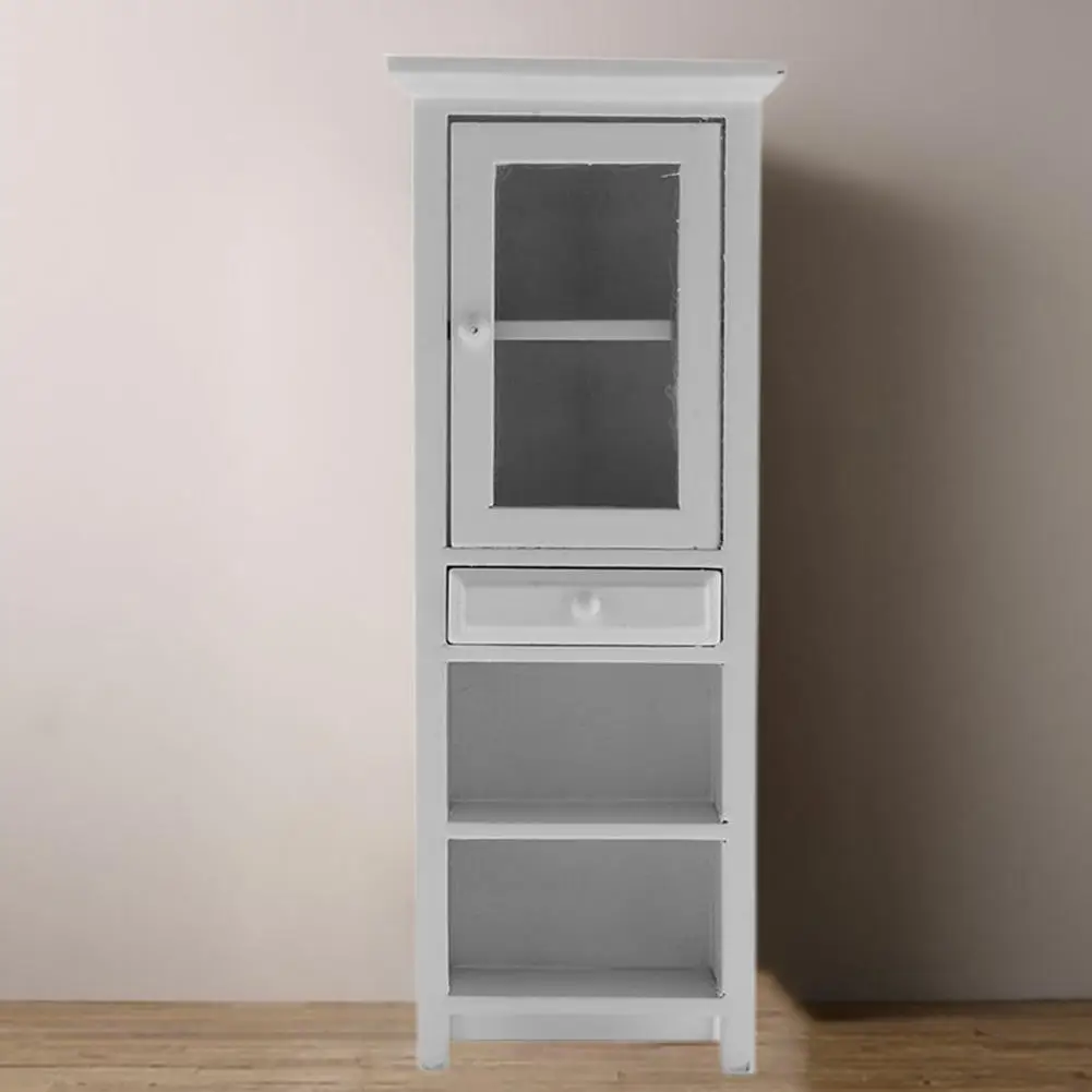 

Изысканный белый износостойкий шкаф для хранения с имитацией обеденной сцены шкаф для кукольного домика для девочек