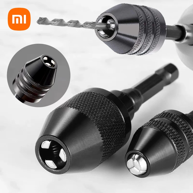

XIAOMI Drill Chuck Keyless Screwdriver Impact Driver Adaptor Electric Motor Clamp Mini Chuck Fixture Hex Shank Drill Bit Adapter