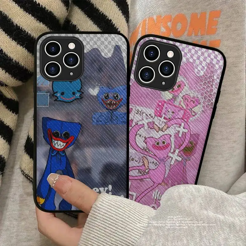 

Cartoon Huggy Wuggy Playtime Phone Case Hard Leather Case for iPhone 11 12 13 Mini Pro Max 8 7 Plus SE 2020 X XR XS Coque