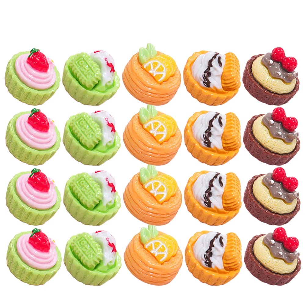 

Miniature Food Doll House Cake Models Trays Fake Dessert Mixed Style Toys Cakes Bread Desserts Snacks Resin Decors