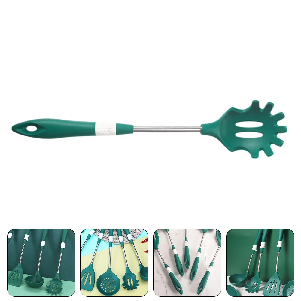 

Домашняя ложка, ложка для спагетти с длинной ручкой, ложка для спагетти, силиконовая ложка для спагетти, ложка для пасты для ресторана и дома