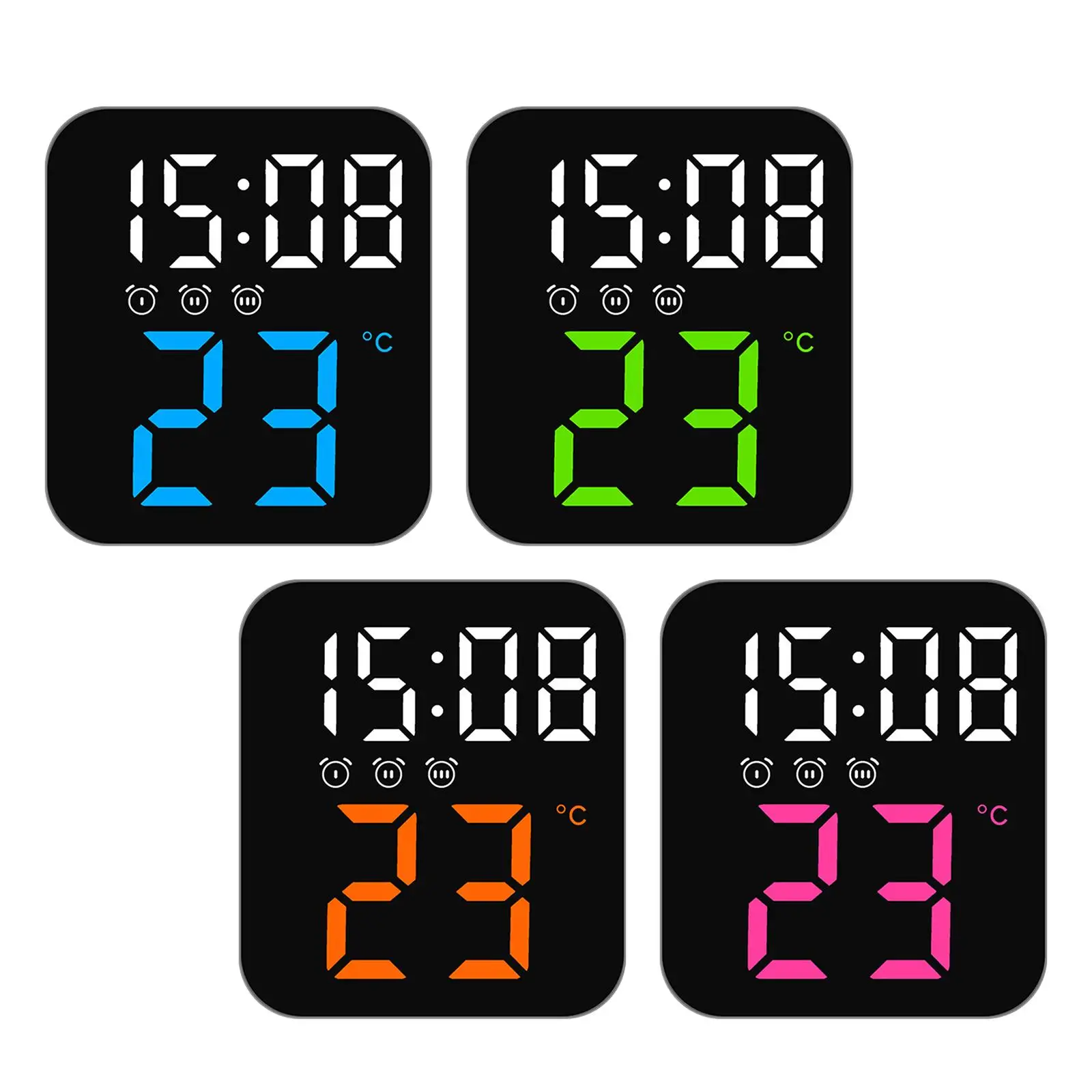 Bedroom Quiet Temperature Time Date Led Clock Digital Clocks For Bedroom Drawing Room Hall Cafe Office